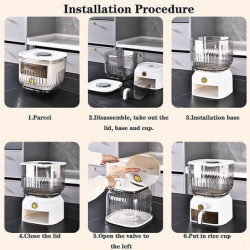 10KG Kitchen Nano Bucket Insect-Proof Moisture-Proof Sealed Rice Bucket Grain Pet Food Storage Cont 10KG Kitchen Nano Bucket Insect-Proof Moisture-Proof Sealed Rice Bucket Grain Pet Food Storage Cont