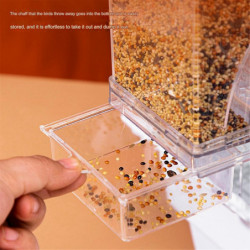 Automatic Transparent Bird Feeder, No Mess Automatic Bird Feeder Transparent Food Container Cage Dr Automatic Transparent Bird Feeder, No Mess Automatic Bird Feeder Transparent Food Container Cage Dr
