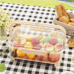 Portable Refrigerator Fresh-Keeping Box,Large-Capacity Portable Crisper with Handle,Fruit Storage C Portable Refrigerator Fresh-Keeping Box,Large-Capacity Portable Crisper with Handle,Fruit Storage C