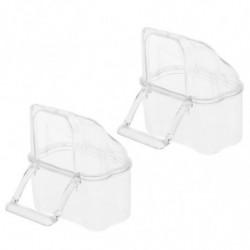 Pcs Parrot Automatic Feeder Seed Food Container External Hanging Container Pcs Parrot Automatic Feeder Seed Food Container External Hanging Container