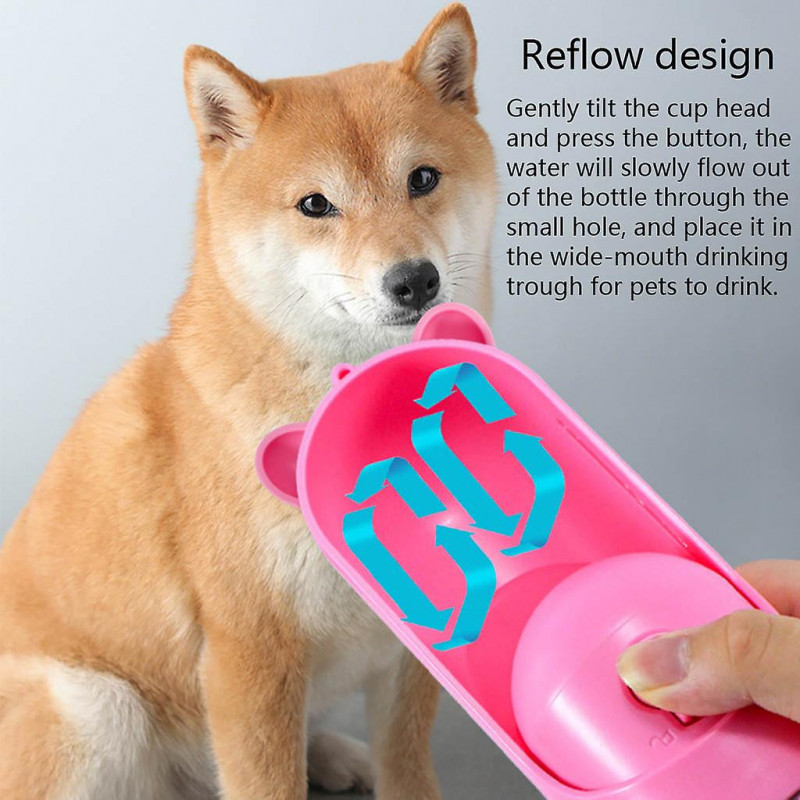 Portable Pet Water Bottle Leak Proof Dog Water Dispenser With Food Container