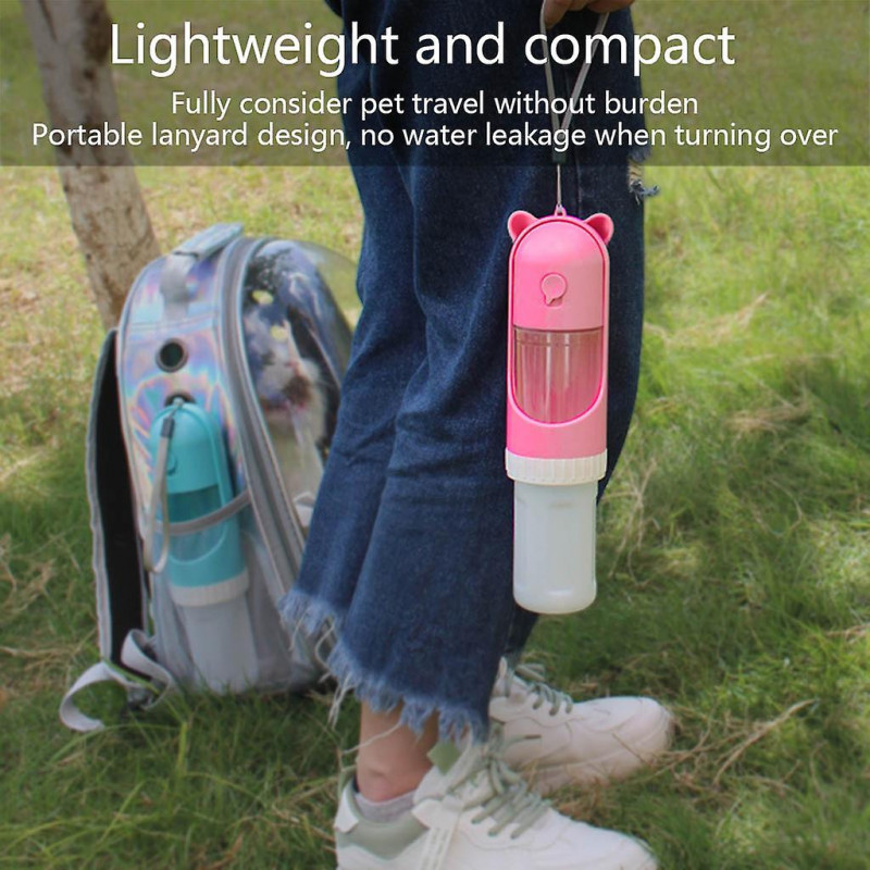 Portable Pet Water Bottle Leak Proof Dog Water Dispenser With Food Container