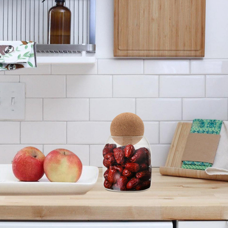 Boule de liège 500ML sans plomb avec couvercle Réservoir de stockage Boîtes de thé scellées Céréales Bocaux de [...]