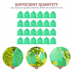 100 Pcs Fabric Grow Bags Grape Netting Bags Plant Growing Pouch Fruit Cover Bags Protection Bags Seedling Nursery Bags