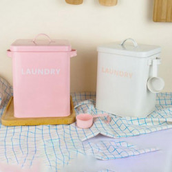 Laundry Powder Canister with Scoop Storage Bucket Sealed Rice Bucket Washing Powder Bucket Grain St Laundry Powder Canister with Scoop Storage Bucket Sealed Rice Bucket Washing Powder Bucket Grain St