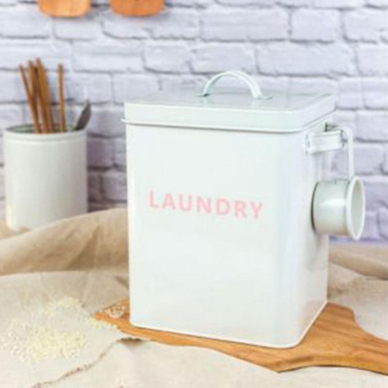 Laundry Powder Canister with Scoop Storage Bucket Sealed Rice Bucket Washing Powder Bucket Grain St Laundry Powder Canister with Scoop Storage Bucket Sealed Rice Bucket Washing Powder Bucket Grain St