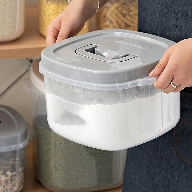PP Sealed Rice Bucket Household Metering Miscellaneous Grain Bucket Plastic Transparent Rice Storag
