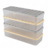 4 Pcs Set Refrigerator Food Preservation Storage Box Plastic Freezer Space Saver Food Container Org