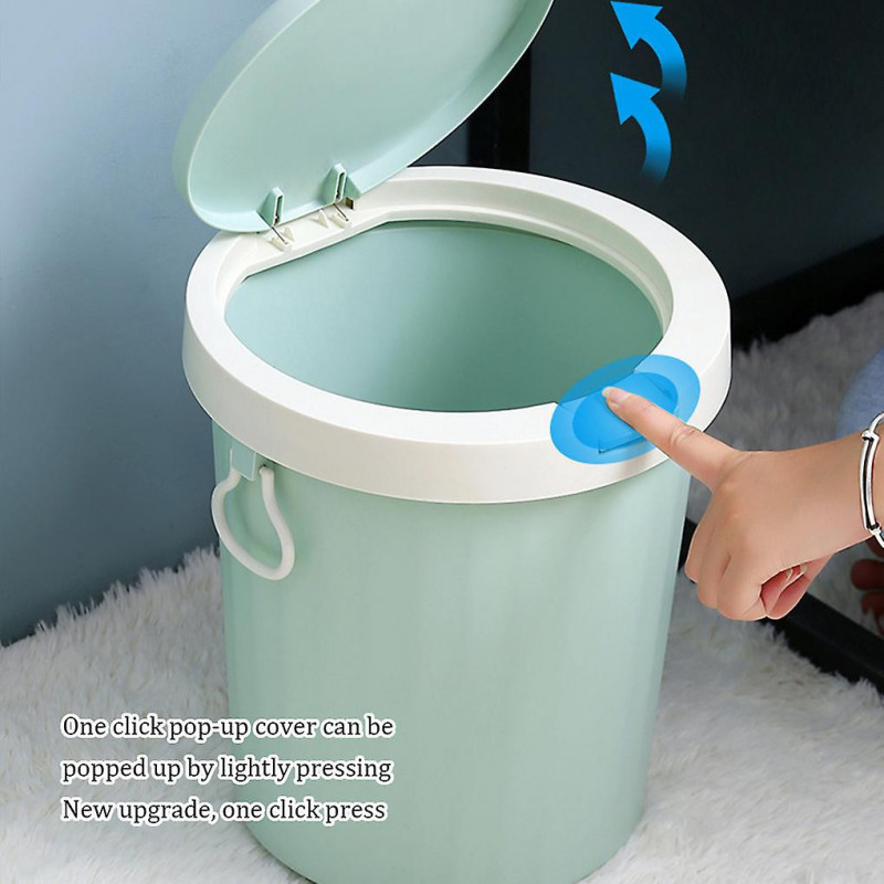 Nordic Contrasting Color Lid Trash Can - Sturdy Durable And Convenient