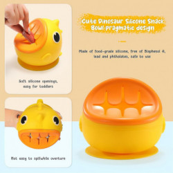 Silicone Snack Cup For Toddlers, Dino Baby Snack Bowl, Spill Proof Food Container For Toddler And Baby, Bpa Free & [...]