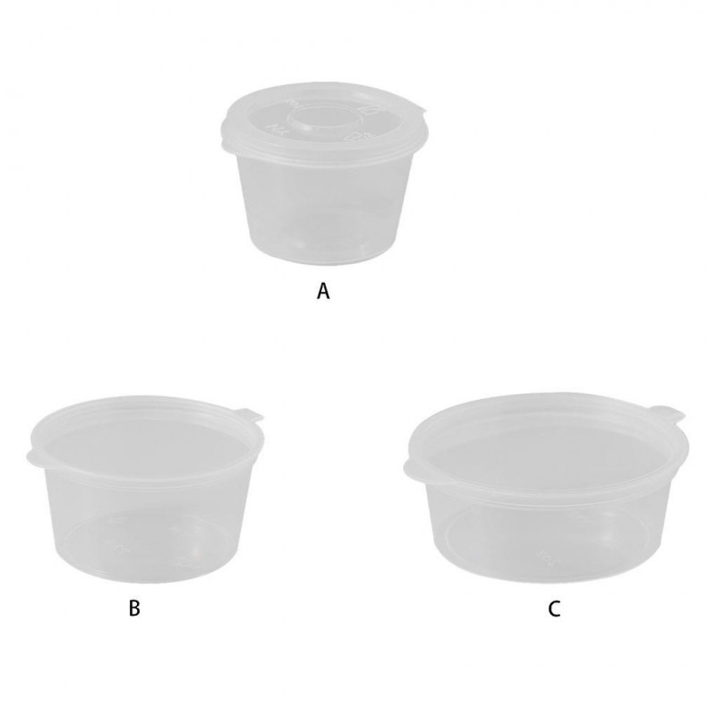 50 Pieces Home Single Use Bowl Food Box Rice Storage Jar Cup With Lid