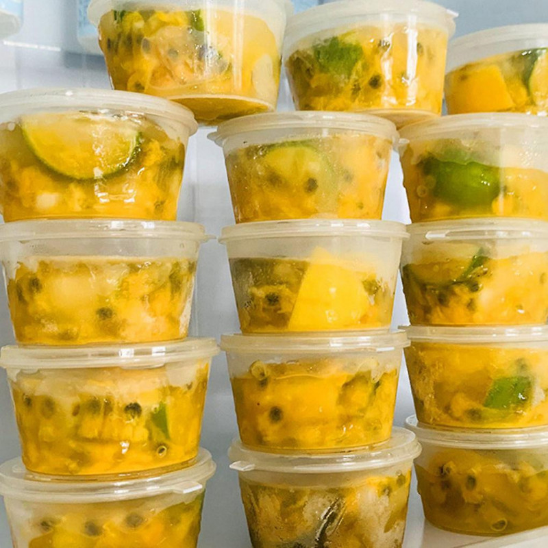 50 Pieces Home Single Use Bowl Food Box Rice Storage Jar Cup With Lid