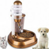 Food dispensers dual use pet cat dog automatic feeder with water fountain large capacity food bucket Food dispensers dual use pet cat dog automatic feeder with water fountain large capacity food bucket