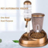 Food dispensers dual use pet cat dog automatic feeder with water fountain large capacity food bucket and water Food dispensers dual use pet cat dog automatic feeder with water fountain large capacity food bucket and water