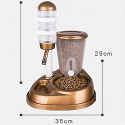 Food dispensers dual use pet cat dog automatic feeder with water fountain large capacity food bucket and water Food dispensers dual use pet cat dog automatic feeder with water fountain large capacity food bucket and water