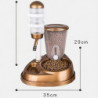 Food dispensers dual use pet cat dog automatic feeder with water fountain large capacity food bucket and water Food dispensers dual use pet cat dog automatic feeder with water fountain large capacity food bucket and water