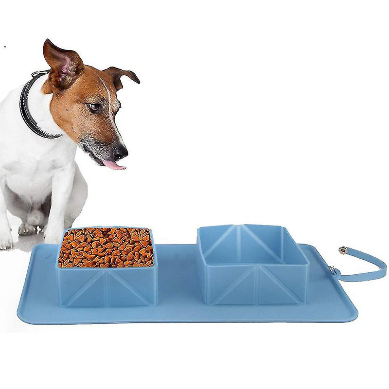 Pet Silicone Bowl Dog And Dog Folding Double Bowl Outdoor Portable Cat And Dog Folding Placemat Feeding And [...]