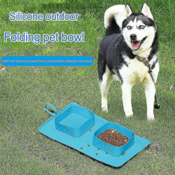 Pet Silicone Bowl Dog And Dog Folding Double Bowl Outdoor Portable Cat And Dog Folding Placemat Feeding And [...]