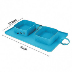 Pet Silicone Bowl Dog And Dog Folding Double Bowl Outdoor Portable Cat And Dog Folding Placemat Feeding And [...]