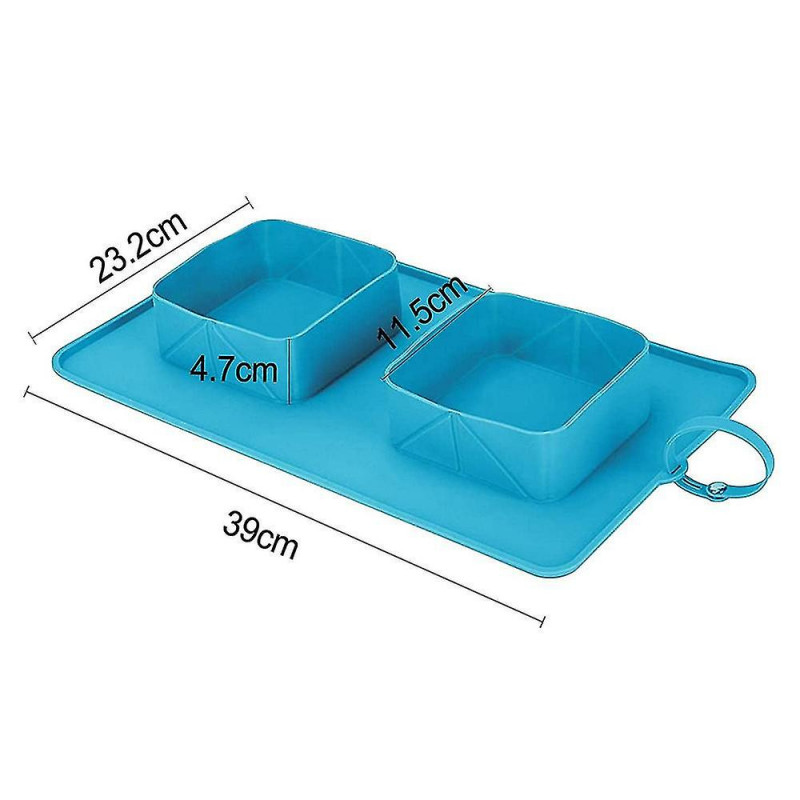 Pet Silicone Bowl Dog And Dog Folding Double Bowl Outdoor Portable Cat And Dog Folding Placemat Feeding And [...]