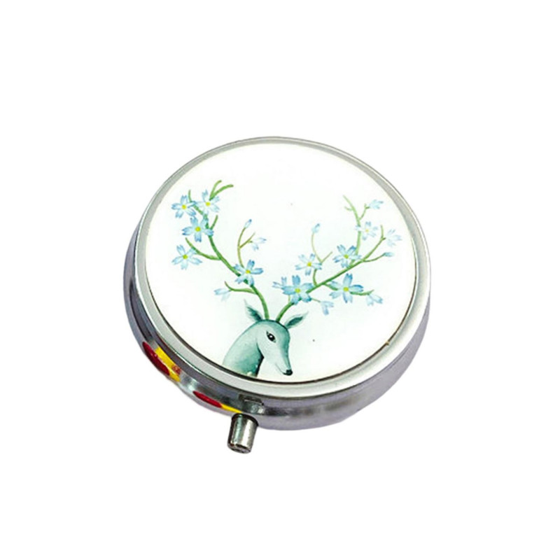 Pill Box with Cover 3 Independent Grids Well Sealed Moisture-proof Dustproof Business Trip Tablet Ho