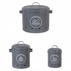 3 Pcs Storage Box Potatoes Onions Garlic Bin Food Container Buckets B 3 Pcs Storage Box Potatoes Onions Garlic Bin Food Container Buckets B