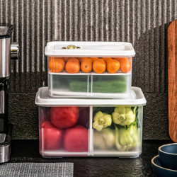 Refrigerator Food Container Drainage Compartment Fresh-Keeping Transparent Vegetable And Fruit Drain Refrigerator Food Container Drainage Compartment Fresh-Keeping Transparent Vegetable And Fruit Drain