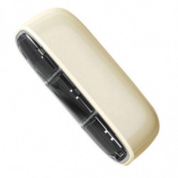 Portable 3-Compartment Pill Box Letter Printed with Dust-proof Transparent Lid Silicone Seal Portabl Portable 3-Compartment Pill Box Letter Printed with Dust-proof Transparent Lid Silicone Seal Portabl