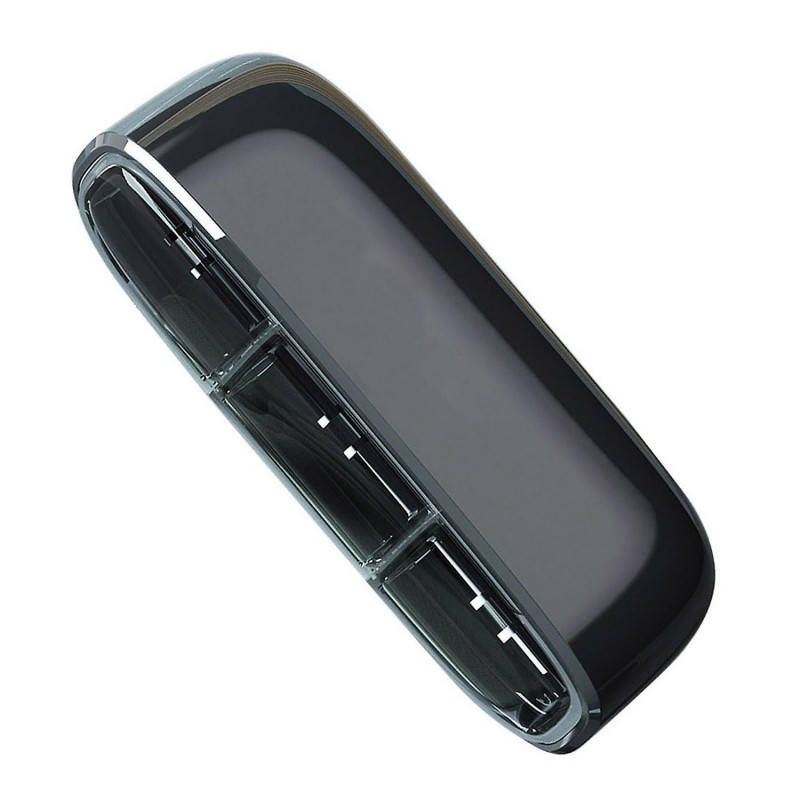Portable 3-Compartment Pill Box Letter Printed with Dust-proof Transparent Lid Silicone Seal Portabl