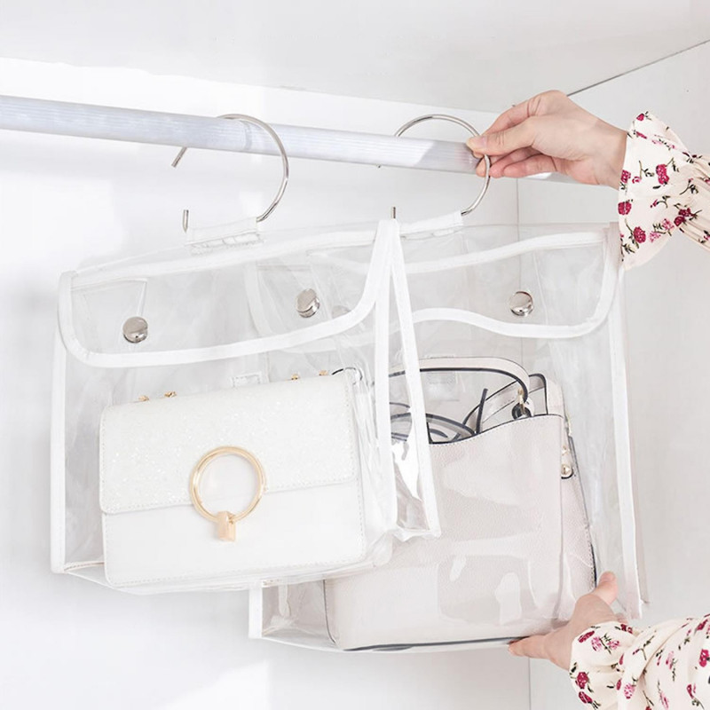 Dust-Proof High Capacity Hanging Protective Transparent Storage Bag Organizer Dust-Proof High Capacity Hanging Protective Transparent Storage Bag Organizer