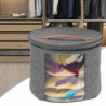 Hat Storage Box Zipper Closure Visible Window Handle Design Moisture Proof Hat Storage Bucket Hat Storage Box Zipper Closure Visible Window Handle Design Moisture Proof Hat Storage Bucket