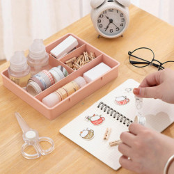 Desktop Storage Box Large Capacity Grid Design Space-saving Jewelry Stationery Sundries Storage Orga Desktop Storage Box Large Capacity Grid Design Space-saving Jewelry Stationery Sundries Storage Orga