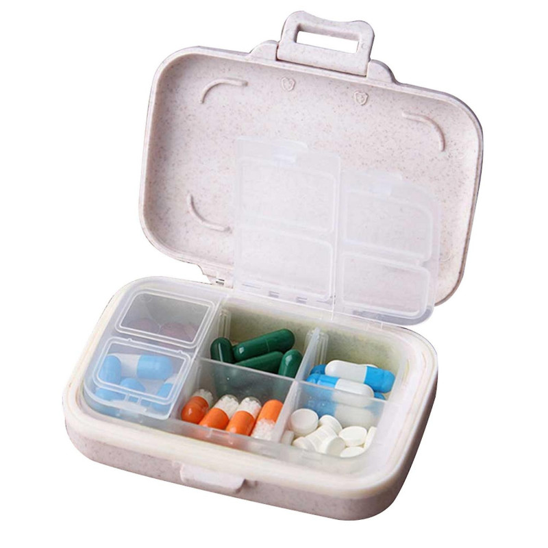 Pill Box 3/6 Slots Moisture-proof PP Medicine Storage Case for Household Pill Box 3/6 Slots Moisture-proof PP Medicine Storage Case for Household