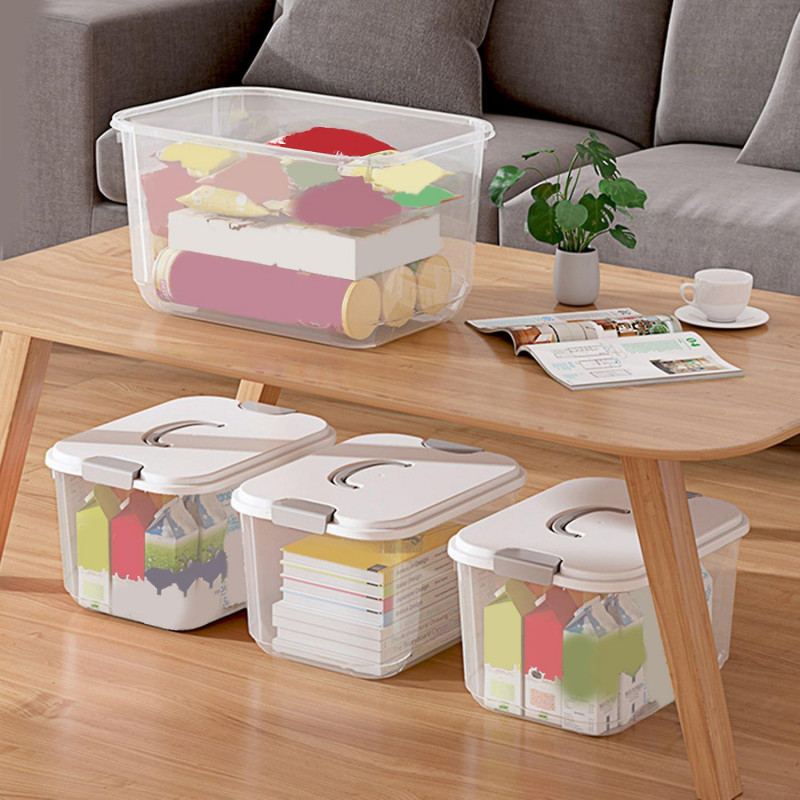 Storage Box with Detachable Lid Transparent Handle Multifunctional Plastic Portable Clothes Toys Sor Storage Box with Detachable Lid Transparent Handle Multifunctional Plastic Portable Clothes Toys Sor