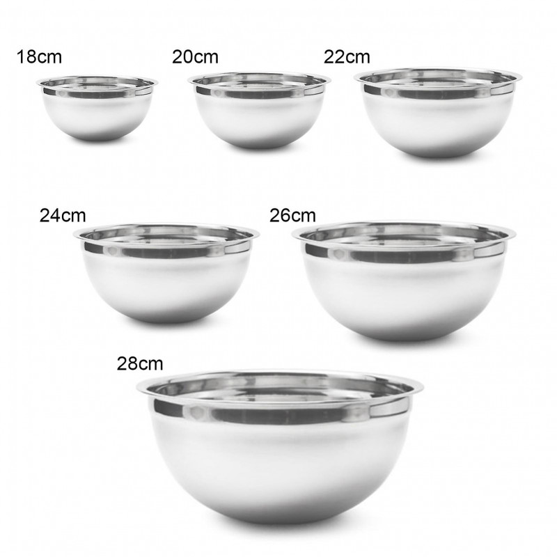 Wharick Salad Bowl Mirror Surface Anti-scratch Wide Opening Food Container Household Supplies Wharick Salad Bowl Mirror Surface Anti-scratch Wide Opening Food Container Household Supplies