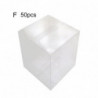 Wharick 50Pcs Square Transparent Mooncake Biscuit Packing Boxes Storage Case Container