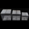 Wharick 50Pcs Square Transparent Mooncake Biscuit Packing Boxes Storage Case Container