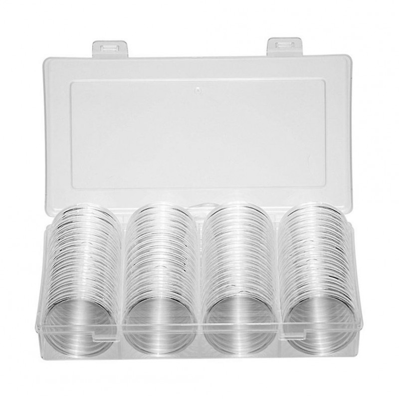 Wharick 60Pcs 40mm Eagles Coin Capsules with Storage Box Container Collection Supplies