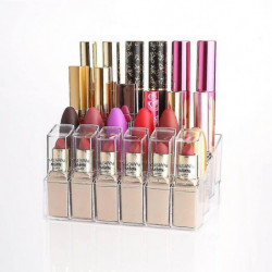 Desktop Lipstick Storage Box Rack, Multi-grid Dust-proof And Transparent Household Cosmetic Storage Desktop Lipstick Storage Box Rack, Multi-grid Dust-proof And Transparent Household Cosmetic Storage