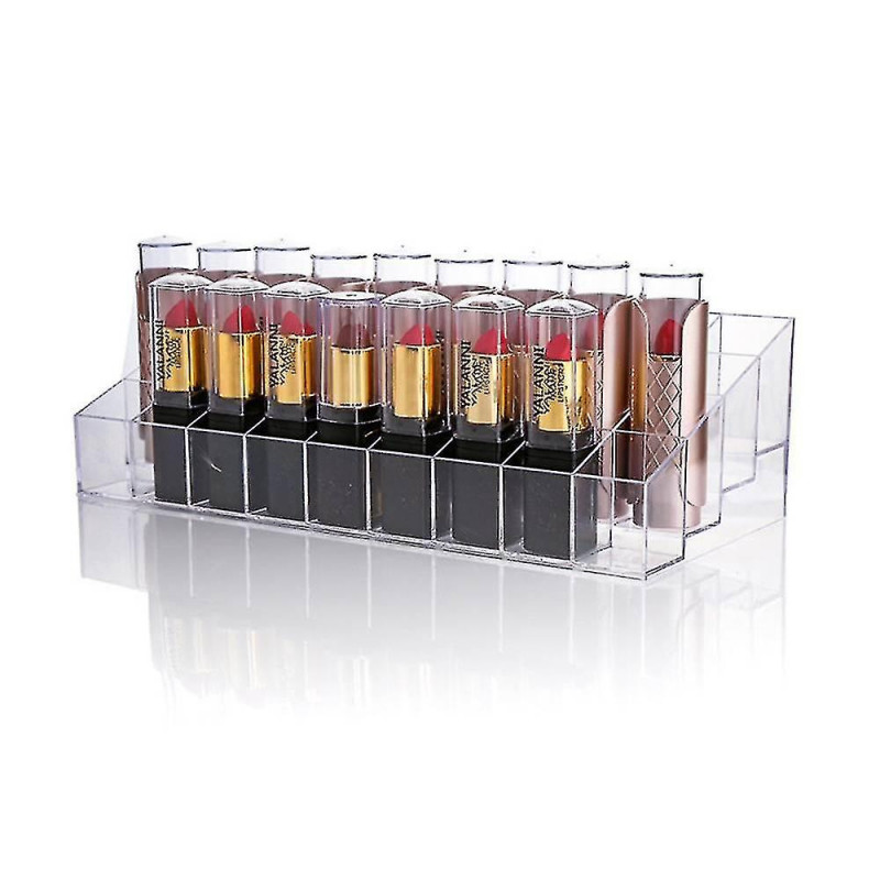 Desktop Lipstick Storage Box Rack, Multi-grid Dust-proof And Transparent Household Cosmetic Storage