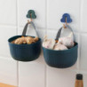 Kitchen Storage Basket Handle Design Waterproof Moisture-proof PP Plastic Soap Sponge Hanging Sundri