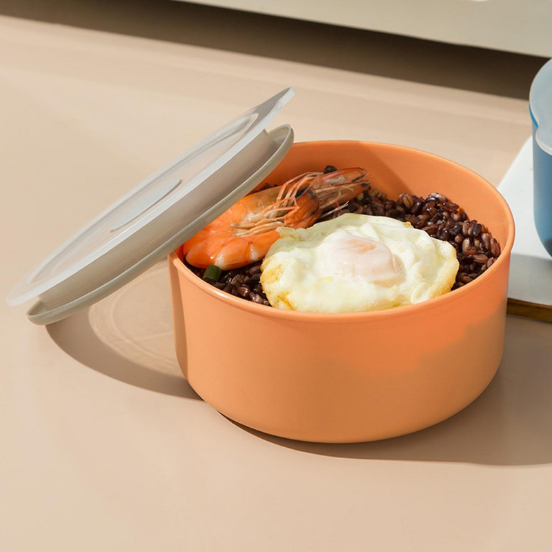 Fresh-keeping Bowl Nordic Style Dust-proof PP Multi-functional Dorm Noodle Bento Bowl Dinnerware Sup