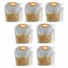 7Pcs/Set Grain Storage Bag Transparent Food Rice Millet Sealing Pouch with Handle Snack Seal Contain 7Pcs/Set Grain Storage Bag Transparent Food Rice Millet Sealing Pouch with Handle Snack Seal Contain