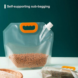 7Pcs/Set Grain Storage Bag Transparent Food Rice Millet Sealing Pouch with Handle Snack Seal Contain 7Pcs/Set Grain Storage Bag Transparent Food Rice Millet Sealing Pouch with Handle Snack Seal Contain