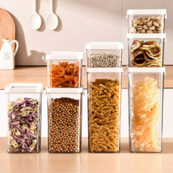 Food Storage Jar with Lid Silicone Sealing Ring Airtight Pantry Organization Pasta Cookies Nuts Food Food Storage Jar with Lid Silicone Sealing Ring Airtight Pantry Organization Pasta Cookies Nuts Food