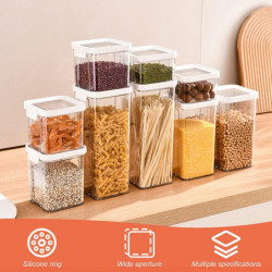Food Storage Jar with Lid Silicone Sealing Ring Airtight Pantry Organization Pasta Cookies Nuts Food Food Storage Jar with Lid Silicone Sealing Ring Airtight Pantry Organization Pasta Cookies Nuts Food