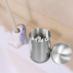 Swab Box Large Capacity Leak-proof Sturdy Smooth Stainless Steel Cotton Swab Container Hospital Supp Swab Box Large Capacity Leak-proof Sturdy Smooth Stainless Steel Cotton Swab Container Hospital Supp