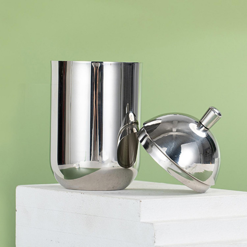 Swab Box Large Capacity Leak-proof Sturdy Smooth Stainless Steel Cotton Swab Container Hospital Supp