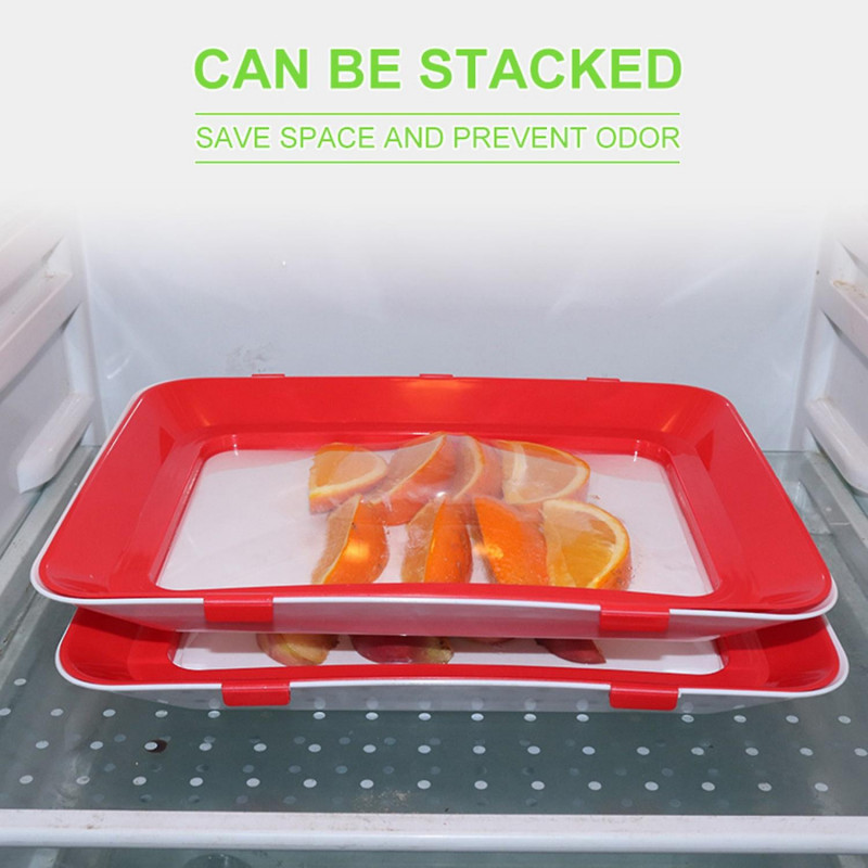 Fresh Keeping Food Storage Case Large Capacity Dust-proof Strong Load-bearing Preservation Tray Hous