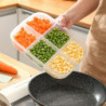 Food Storage Box Food Grade Fresh-keeping Transparent PP Material Fridge Food Container Divided Serv